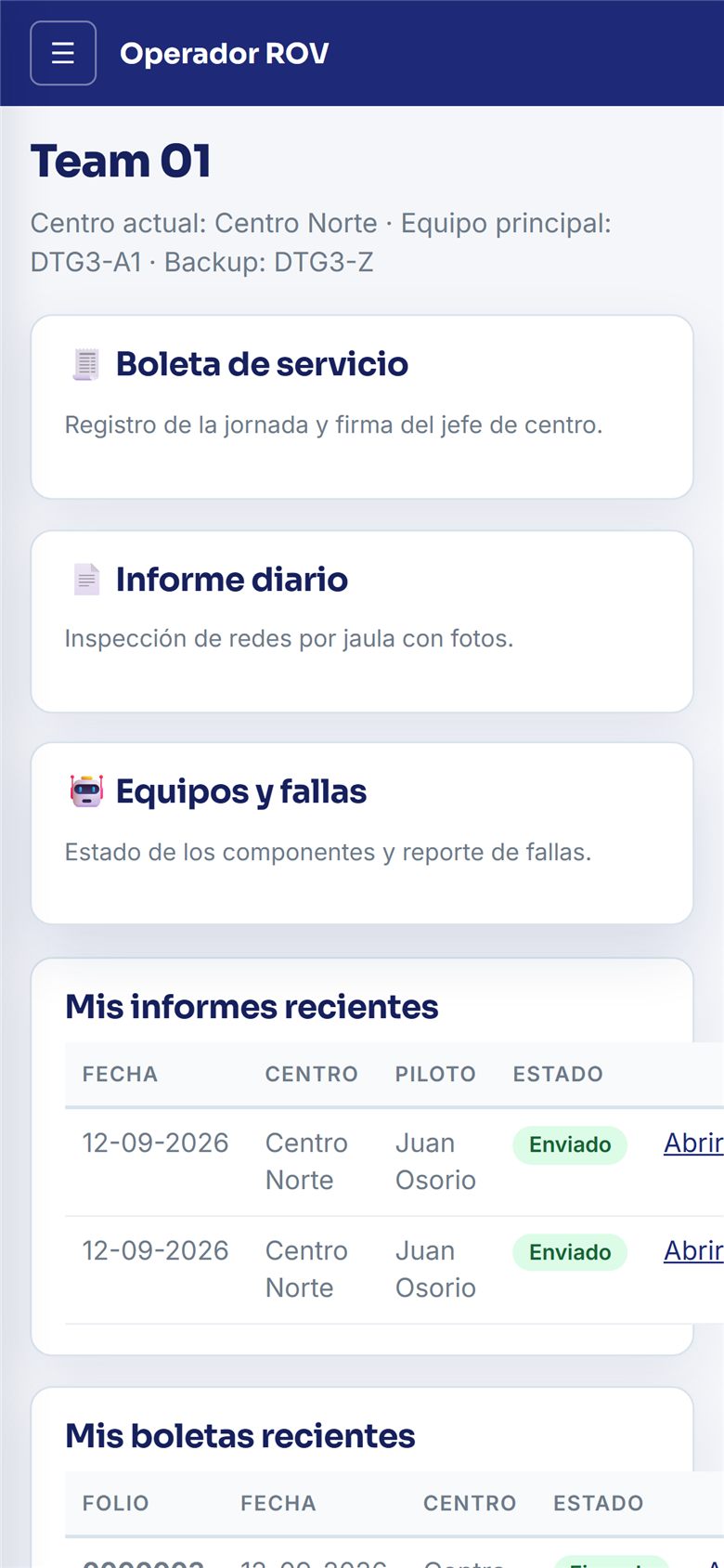 Portal piloto en el celular